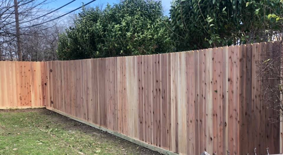 Dog-Ear Cedar Privacy Fence — Central Texas