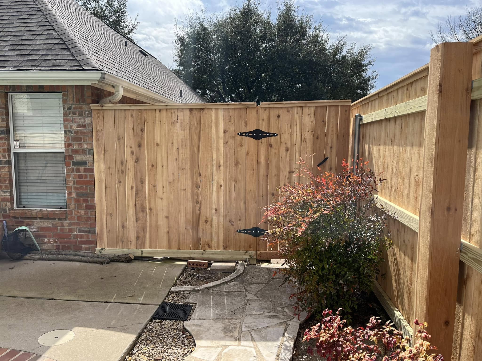 Cedar Gate with Decorative Hardware