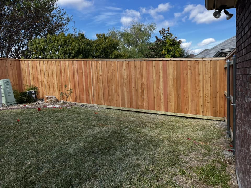 Tall Cedar Board-on-Board Fence — Belton, TX